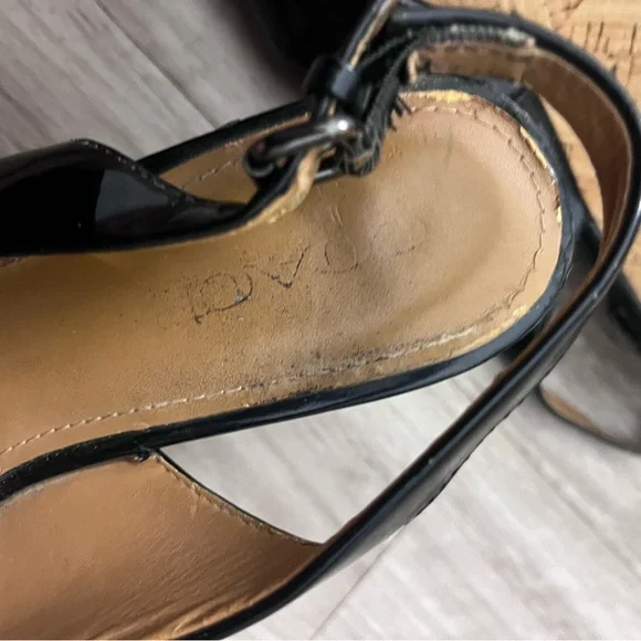 Coach Black Patent Leather Wedges - Picture 11 of 12